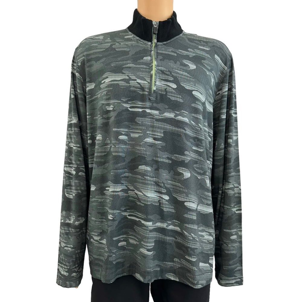 Robert Graham Street Circuit Camo Quarter Zip Classic Fit Pullover Size XXL - Picture 5 of 16